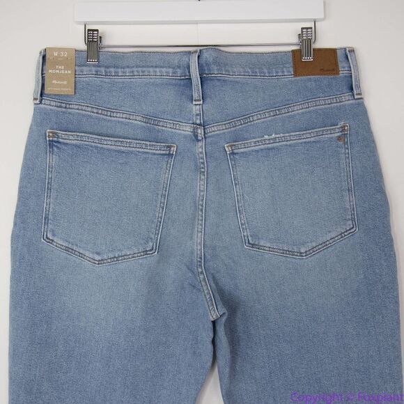 NEW Madewell The Momjean in Austrey Wash: Ripped Edition, 32 - Picture 7 of 16